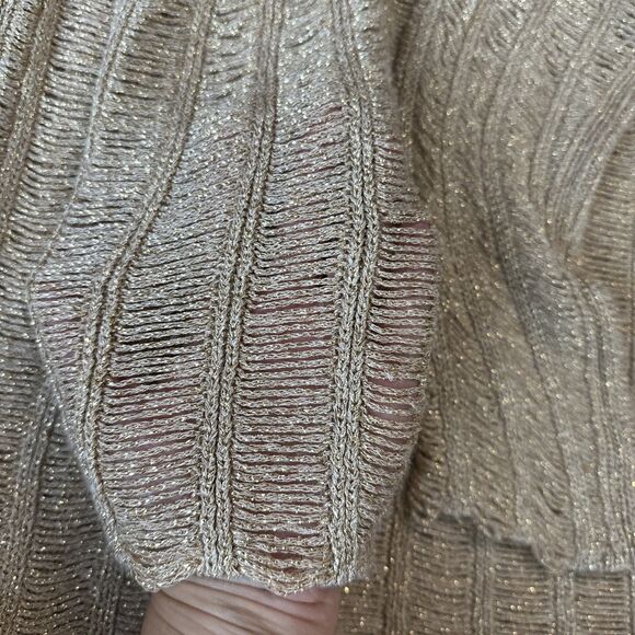 Zara Dress Sweater Crochet Y2K Boho Festival Small Gold‎ - Picture 6 of 6